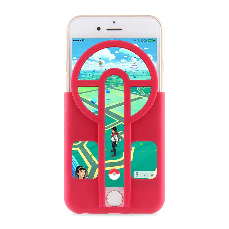 1pc Aimer Aim Assist Plate for Pokemons Go Silicone 3D Printed Pokeball Guide Sight for iPhone 6 6S 6 Plus 6S Plus